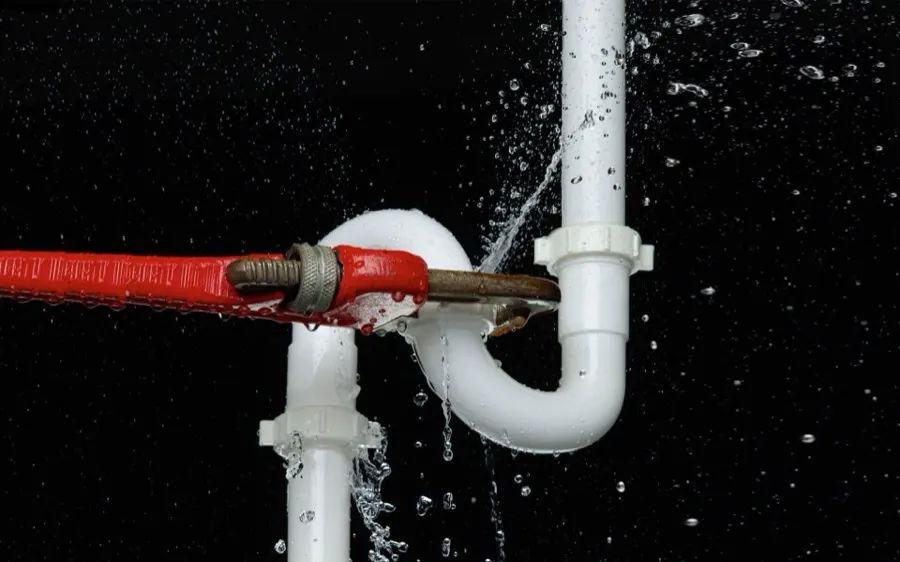 Pipe fitting with water spraying