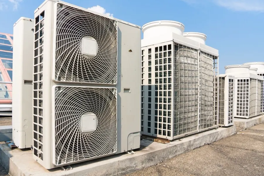 Commercial rooftop HVAC condensing units